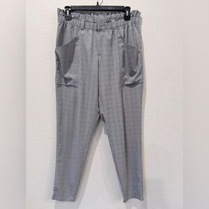 Athleta Plaid Skyline Pant 6 Paperbag Waist Old Money Quiet Luxury Workleisure